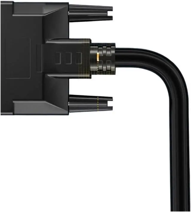 Alt view image 4 of 5 - Adapter Cable HDMI Input to Output Converter Plated pl-UG DVI to Converter Cable for Computers Monitors TVs Projectors(5M)