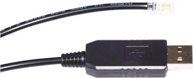 Alt view image 3 of 4 - Industrial F1T`D2I FT232RL CHIP USB to RS232 RJ11 RJ9 4P4C Serial Cable Fit Fit Compatible PC to NEXSTAR Hand Control of AVX Mount KABLE(1.8M)