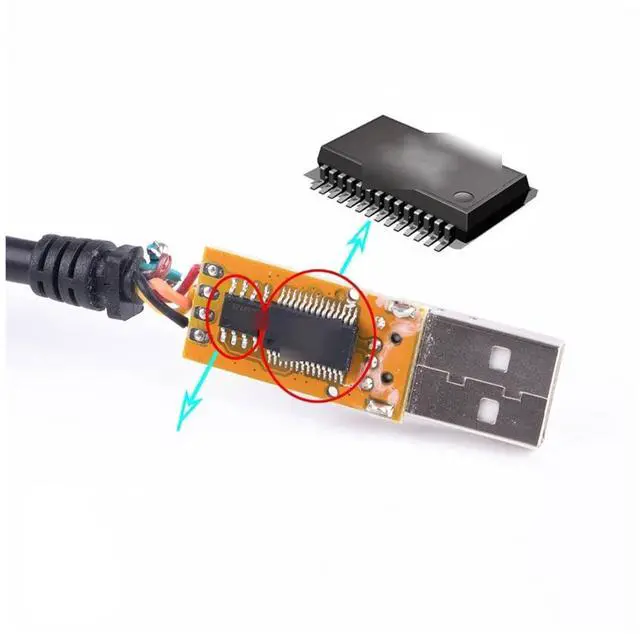 Alt view image 5 of 7 - RS485 Converter Cable Chip to 4 Wires 6 Cores End Connector Wiring Pinout USB Serial RS485 Cable Support Ard-uino Win10 Win8 (Size : 6ft, Color : Black Shell 4 Wires)