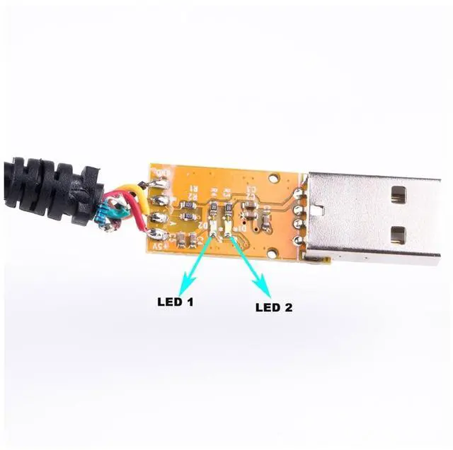 Alt view image 6 of 7 - RS485 Converter Cable Chip to 4 Wires 6 Cores End Connector Wiring Pinout USB Serial RS485 Cable Support Ard-uino Win10 Win8 (Size : 6ft, Color : Black Shell 4 Wires)