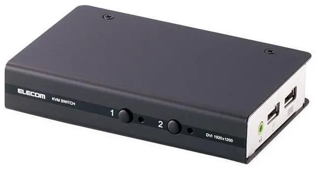 Main image of ELECOM KVM Switch for 2 USB Devices KVM-DVHDU2 (Japan Import)