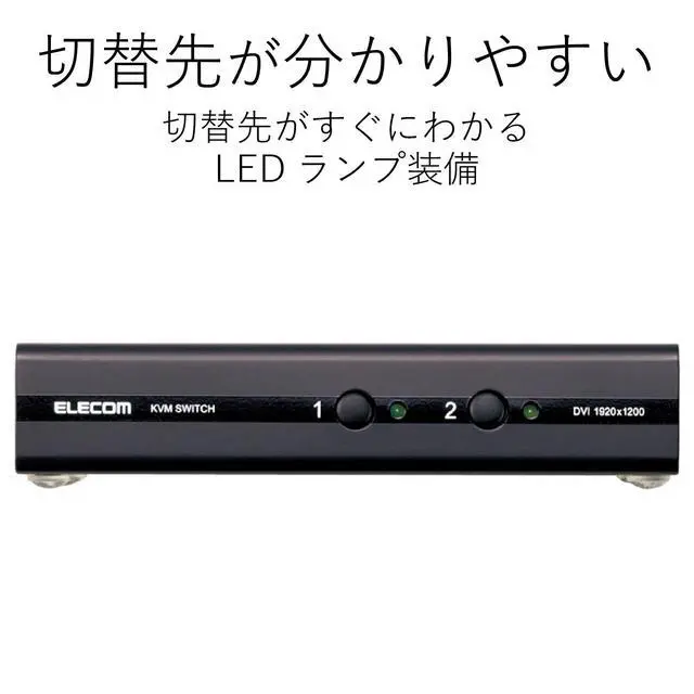 Alt view image 6 of 7 - ELECOM KVM Switch for 2 USB Devices KVM-DVHDU2 (Japan Import)