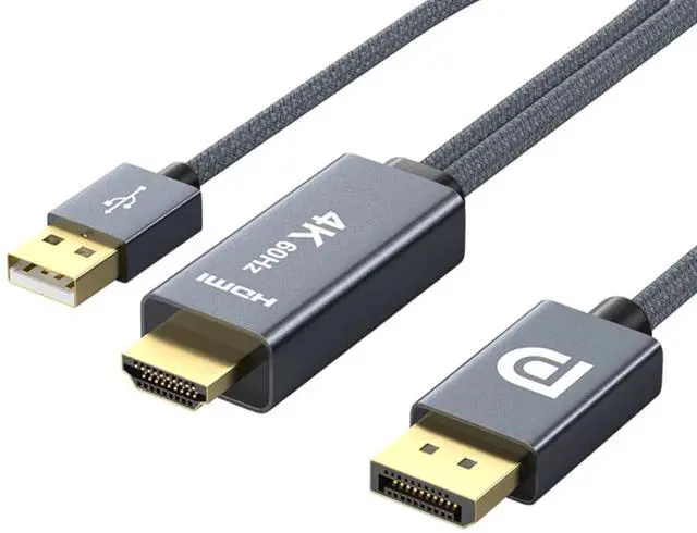 Main image of innov8 HDMI to Displayport with USB 2.0 Audio Video Cable 4K/60Hz, Black