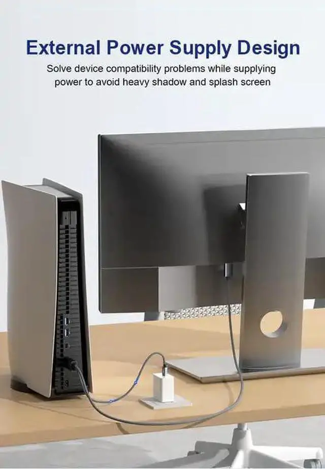 Alt view image 3 of 7 - innov8 HDMI to Displayport with USB 2.0 Audio Video Cable 4K/60Hz, Black