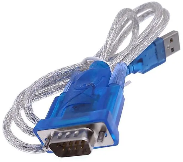 Main image of 2Pcs CH340 U to RS232 Serial Port 9 Pin DB9 Cable Serial COM Port Adapter Convertor Support Windows 7 Total Length 80cm
