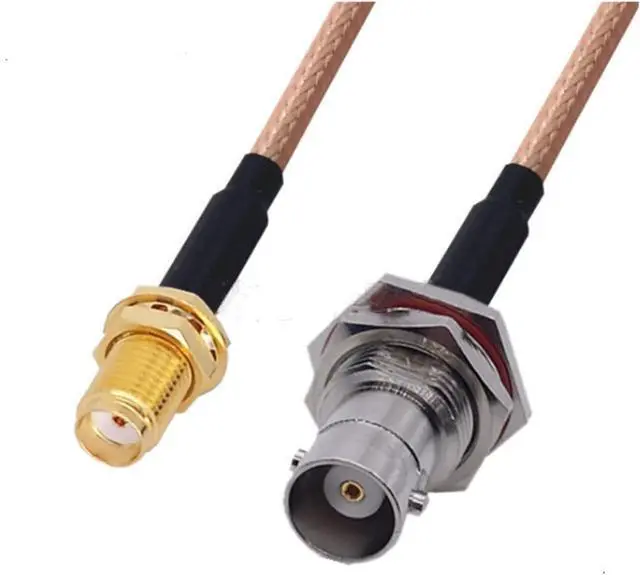 Alt view image 5 of 6 - Milkweed RG316 Cable BNC Female to SMA Adapter RP SMA to BNC Male & Female Nut Pigtail RG316 Jumper(2m,2RPSMAM-BNCF)