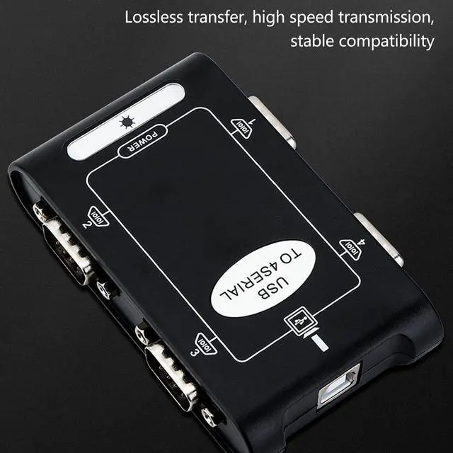 Alt view image 5 of 7 - USB to Serial Adapter, Com Reserved Function, 4 RS232 Ports, Compact Design Compact Design, USB to RS232 Adapter, Windows Compatible Suitable for Notebook Computers