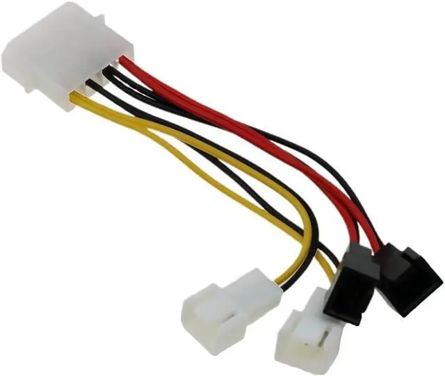 Alt view image 2 of 6 - KUNSR 2pc 4-Pin to 3-Pin Fan Power Cable Adapter Connector 12V Computer Cooling Fan Cables