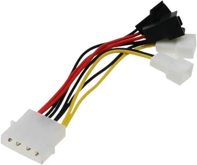 Alt view image 3 of 6 - KUNSR 2pc 4-Pin to 3-Pin Fan Power Cable Adapter Connector 12V Computer Cooling Fan Cables