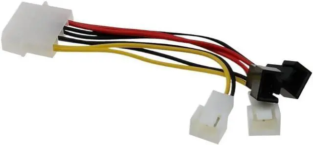 Alt view image 4 of 6 - KUNSR 2pc 4-Pin to 3-Pin Fan Power Cable Adapter Connector 12V Computer Cooling Fan Cables