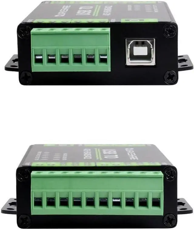 Alt view image 3 of 7 - Industrial Isolated USB to RS485/422 Converter, Original FT4232HL Chip, Supports USB to 2-Ch RS485 + 2-Ch RS485/422, Wall-Mount & Rail-Mount Support (USB to 4CH RS485/422)