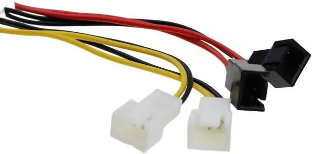 Alt view image 6 of 6 - KUNSR 2pc 4-Pin to 3-Pin Fan Power Cable Adapter Connector 12V Computer Cooling Fan Cables