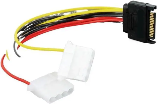 Main image of KUNSR SATA Male to IDE 4Pin Model Female Power Supply Computer Cable Extention Hard Drive Cable Sata 1 to 2 4PIN