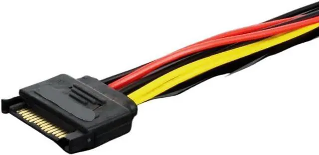 Alt view image 3 of 6 - KUNSR SATA Male to IDE 4Pin Model Female Power Supply Computer Cable Extention Hard Drive Cable Sata 1 to 2 4PIN
