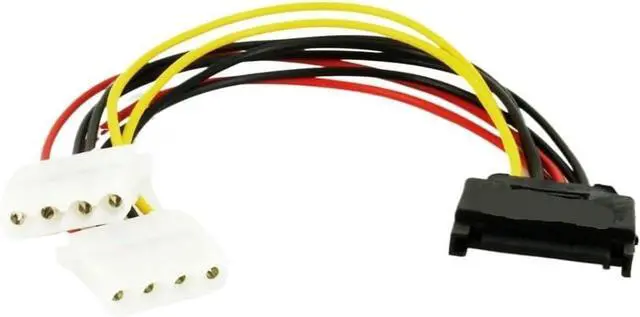 Alt view image 5 of 6 - KUNSR SATA Male to IDE 4Pin Model Female Power Supply Computer Cable Extention Hard Drive Cable Sata 1 to 2 4PIN