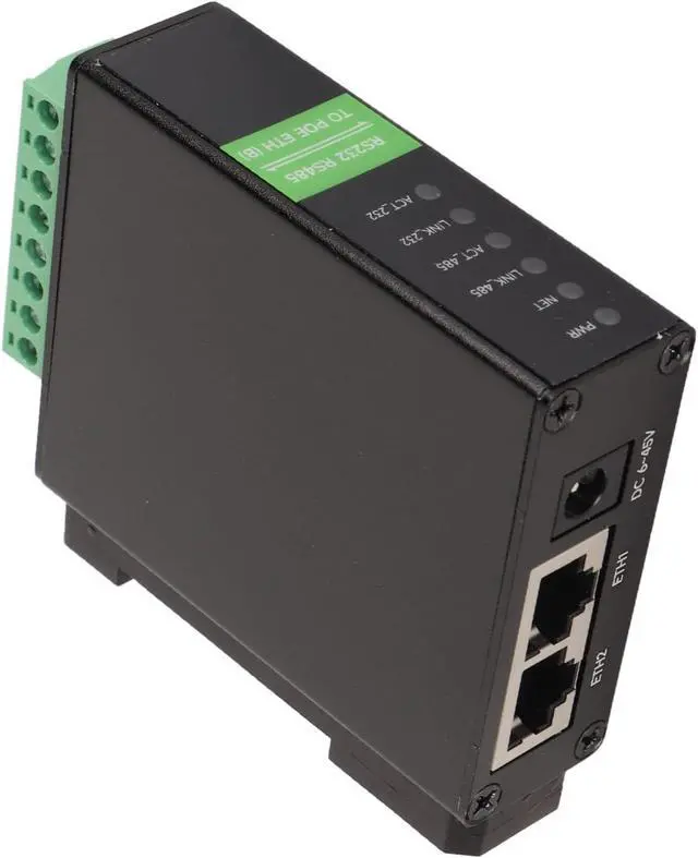 Alt view image 3 of 7 - gernie Experience Quick, Reliable Data Transfer with Our Rs485 to Rj45 Ethernet Serial Server - 1200 Rail Port with Rail Type 115200Bps Rs232. Ideal for Network Port Communication It