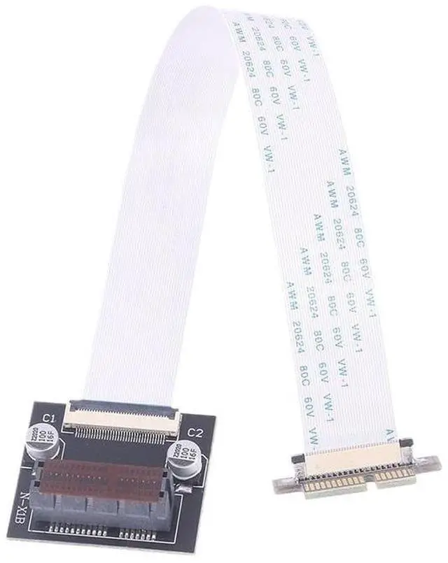 Alt view image 2 of 7 - Pci-e1X FPC PCI-E 1X Riser Extension Single Slot High Speed Cable with PCI - E X1 Extension Cord Pci-e 1x Riser Cable