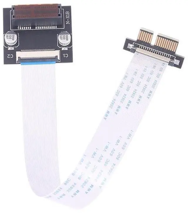 Alt view image 5 of 7 - Pci-e1X FPC PCI-E 1X Riser Extension Single Slot High Speed Cable with PCI - E X1 Extension Cord Pci-e 1x Riser Cable