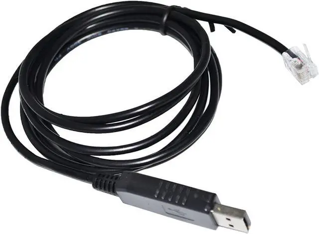 Main image of Artemisia FTDI FT232RL CHIP USB to RJ11 RJ12 RS485 Converter Serial Communication Cable for HE GUI Neng Solar MPPT Controller to PC (Size : 1.8m, Color : Black)