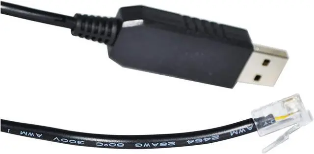 Alt view image 4 of 5 - Artemisia FTDI FT232RL CHIP USB to RJ11 RJ12 RS485 Converter Serial Communication Cable for HE GUI Neng Solar MPPT Controller to PC (Size : 1.8m, Color : Black)