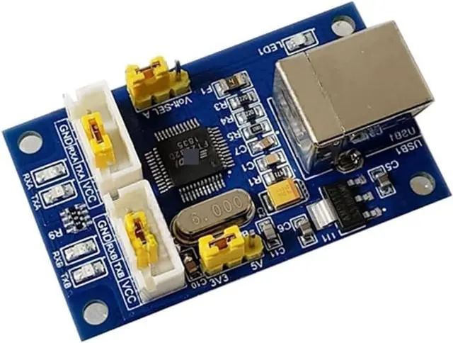 Main image of F/;TD/;1 USB to 2 Serial Port Adapter, TTL 5V/3.3V Two Serial Ports, RS-232 Two Serial Ports, RS485 Two Serial Ports(TTLDualPorts)