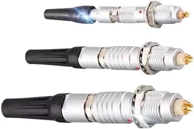 Alt view image 2 of 7 - Connector Metal 00B 0B 1B Push-Pull Self-Locking Aviation Plug Socket 2/3/4/5/6/7/9/10/12/14 Pin Male Female Connectors(Plug,4Pin 00B)