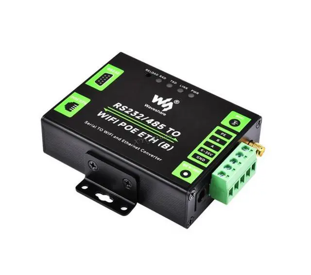 Main image of Industrial Grade Serial Server RS232/485 to WiFi and Ethernet, Modbus Gateway, MQTT Gateway, Metal Case, Wail-Mount and Rail-Mount Support, PoE Function @XYGStudy (RS232/485 to WiFi POE ETH (B))