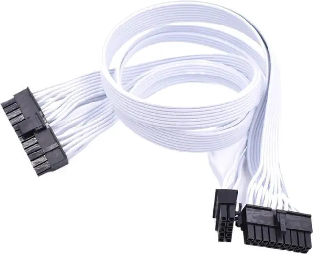 Alt view image 2 of 5 - 18 Pin + 10 Pin to 24 Pin ATX PSU Power Adapter Cable for Seasonic Power Supply 60cm(White)