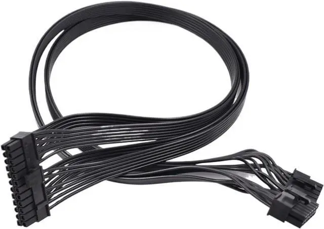 Alt view image 4 of 5 - 18 Pin + 10 Pin to 24 Pin ATX PSU Power Adapter Cable for Seasonic Power Supply 60cm(White)