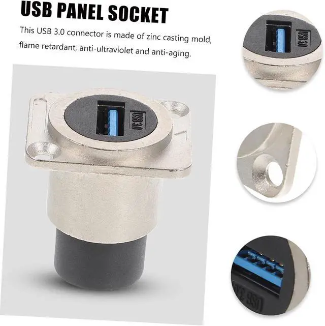 Alt view image 2 of 7 - jojofuny 10pcs Usb Female to Female Pass Through Connector Panel Mount Adapter for High-speed Data Transfer Design for Desktop Laptop and External Hard Drives