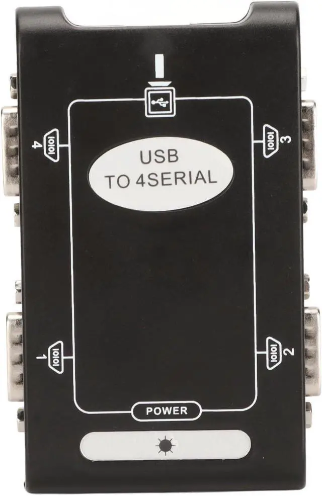 Alt view image 3 of 7 - 4 Port USB to RS232 Serial Adapter Hub with COM Reserve Feature, Wide Compatibility for Glass panes 10 8 7, Control Multiple Devices