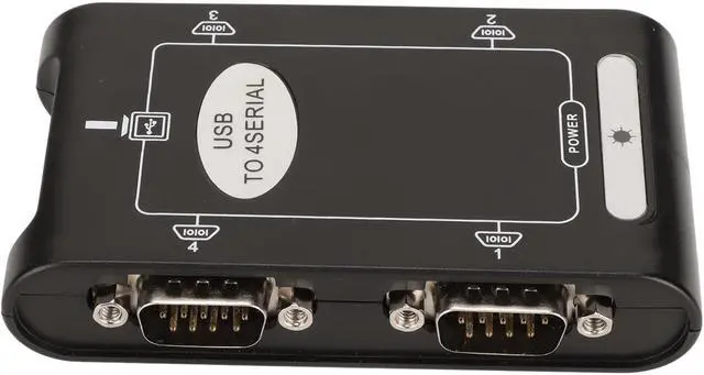 Alt view image 7 of 7 - 4 Port USB to RS232 Serial Adapter Hub with COM Reserve Feature, Wide Compatibility for Glass panes 10 8 7, Control Multiple Devices