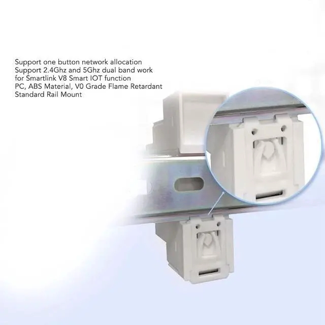 Alt view image 4 of 7 - Tyenaza WiFi Serial Server, IoT R485 to 2.4 and 5Ghz WiFi Dual Band Rail Mount Serial Converter 100 to 240V