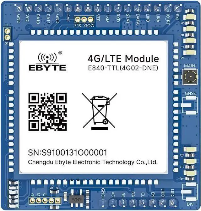 Main image of 4G LTE LTE-FDD WCDMA GSM E840-TTL(4G02-DNE) IPX Interface TTL UART Wireless Transceiver Serial Port to Server Bidirectional Module