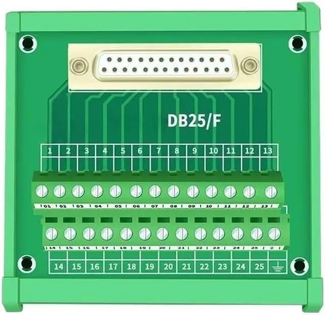 Alt view image 2 of 4 - DB25 D-Sub Rail Mount Lnterface Module RS232 Cable to DB25 Male Or Female Baord Connector Serial Null Modem Cable(White)