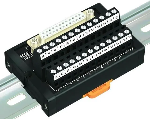 Alt view image 4 of 4 - DB25 D-Sub Rail Mount Lnterface Module RS232 Cable to DB25 Male Or Female Baord Connector Serial Null Modem Cable(White)