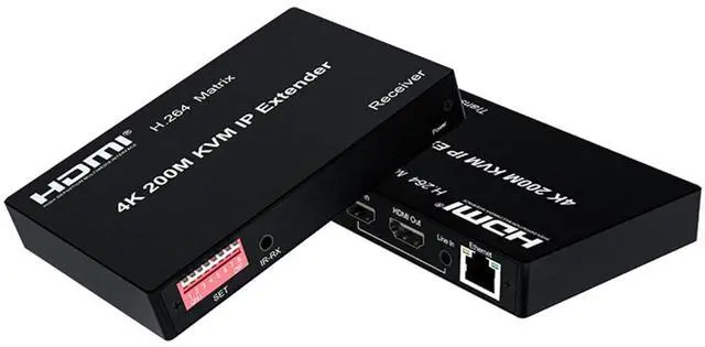 Main image of 4K HDMI KVM IP Extender Over Cat5e/Cat6, H.264 Matrix Many-to-Many, 200M Range, Mouse and Keyboard Control for PC/TV