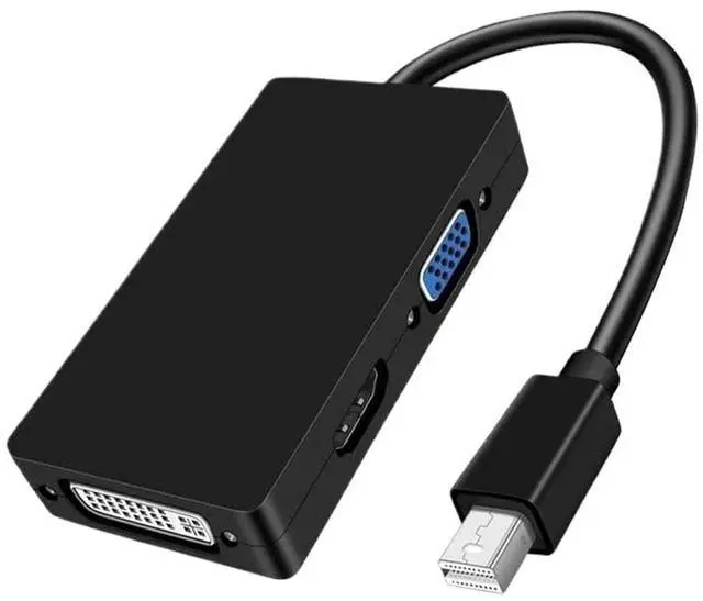 Main image of M1ni DP to HDTV DVI V/GA 3IN1 DisplayPort Adapter Converter Cord for Projector TV PC Computer Accessories(Black)