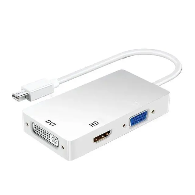 Alt view image 2 of 3 - M1ni DP to HDTV DVI V/GA 3IN1 DisplayPort Adapter Converter Cord for Projector TV PC Computer Accessories(Black)