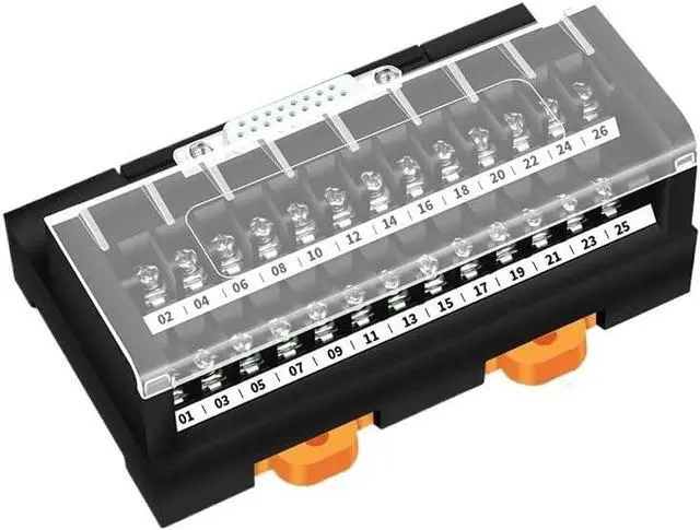Alt view image 2 of 5 - Rail and Screw Mount DSUB DB26 Header Interface Module, Vertical and Horizontal Type with Du/*st Cover DB26 Cable(DB26M IO Cable 1M)