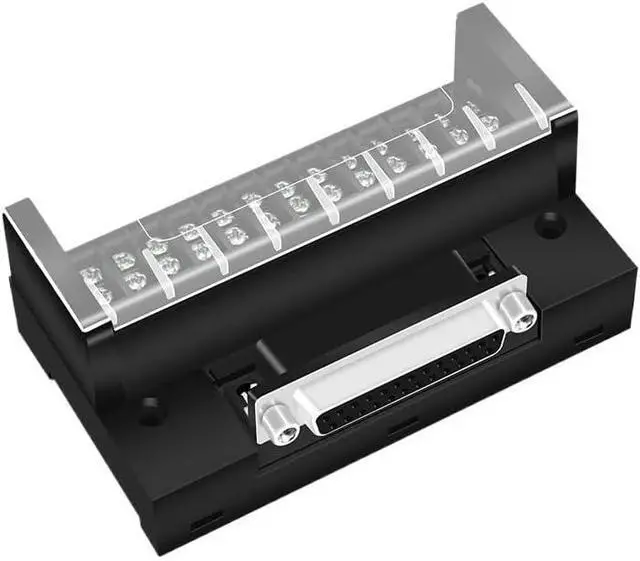 Alt view image 3 of 5 - Rail and Screw Mount DSUB DB26 Header Interface Module, Vertical and Horizontal Type with Du/*st Cover DB26 Cable(DB26M IO Cable 1M)