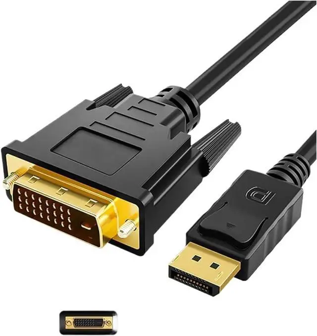 Main image of DisplayPort DP to DVI Adapter Connecto Cable Conversion Line 1.8M FHD 1920 * 1080P for Desktop PC TV M>oni>tor Projector