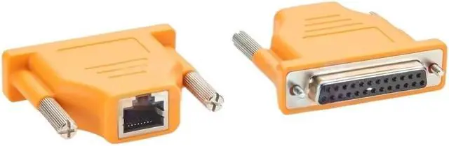 Alt view image 4 of 6 - RJ45 Female to DB25 25pin Socket Serial RS232 Console Adapter Connector Converter