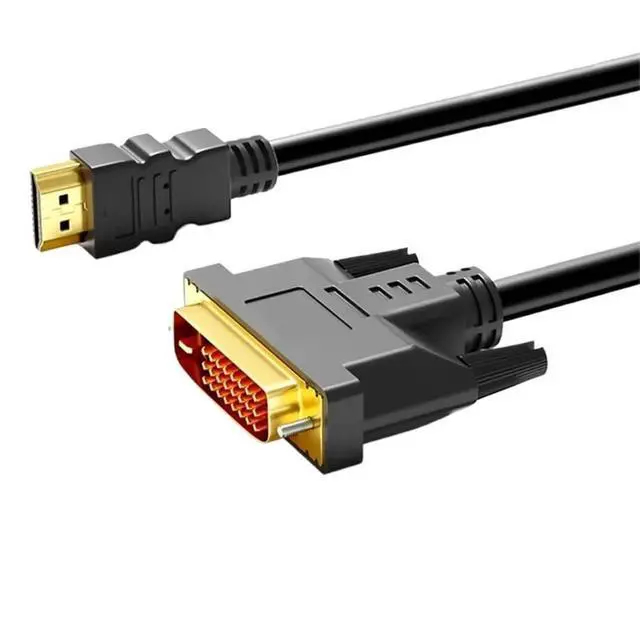 Alt view image 2 of 5 - HDMI-Compatible to DVI Cable Male 24+1 DVI-D Adapter Gold Plated 4K 1080P