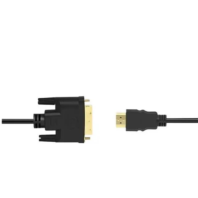 Alt view image 4 of 5 - HDMI-Compatible to DVI Cable Male 24+1 DVI-D Adapter Gold Plated 4K 1080P