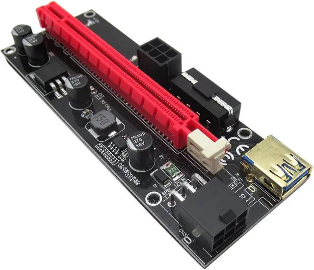 Alt view image 6 of 7 - 3Pcs Ver 009S USB 3.0 PCI-e Riser PCIe PCI Express 1X to 16X Extender Adapter Card SATA 15Pin to 6 Pin Power Cable