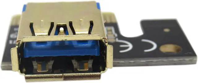 Alt view image 7 of 7 - 3Pcs Ver 009S USB 3.0 PCI-e Riser PCIe PCI Express 1X to 16X Extender Adapter Card SATA 15Pin to 6 Pin Power Cable