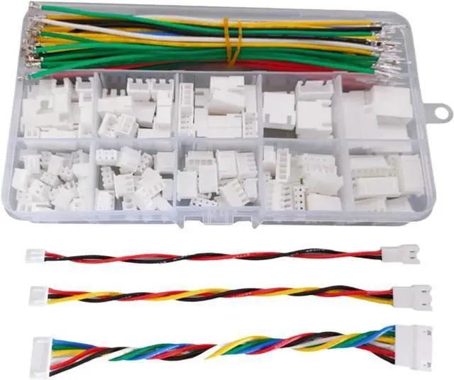 Main image of JST XH2.54mm Pitch Extension Cable Male Female Connector 2/3/4/5/6 Pin Housing Adapter with 22AWG Pre-Crimped Soft Silicone Wire