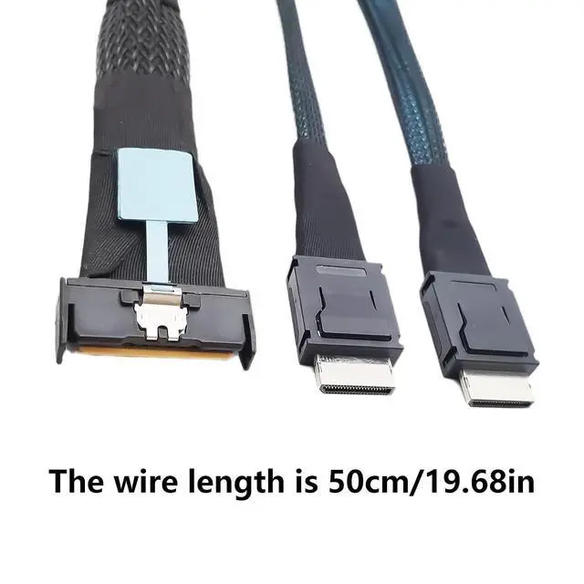 Alt view image 3 of 7 - 8i 74Pin to Two 8611 Interfaces Conversion Adapter Cable Extender Cord for Hard Disk Server Cable 50CM