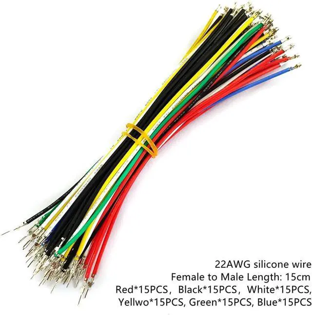 Alt view image 6 of 6 - JST XH2.54mm Pitch Extension Cable Male Female Connector 2/3/4/5/6 Pin Housing Adapter with 22AWG Pre-Crimped Soft Silicone Wire
